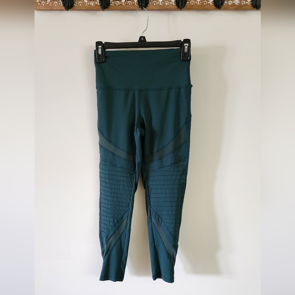 AERIE Chill Play Move Leggings Womens Size S Dark Green
